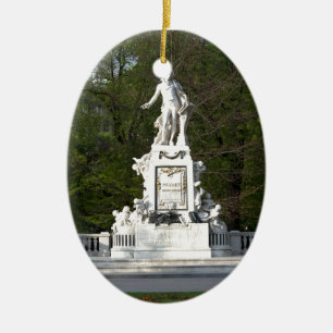 Mozart Statue Ceramic Ornament