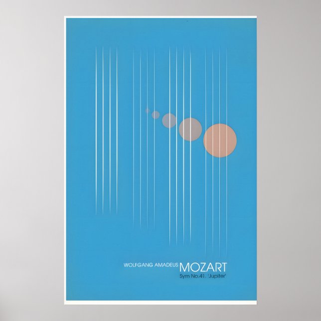 Mozart Symphony 41 Inspired Original Design Print (Front)