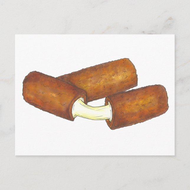 Mozzarella Cheese Sticks Junk Food Foodie Postcard (Front)