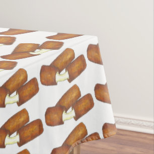 Mozzarella Cheese Sticks Junk Food Print Pattern Tablecloth