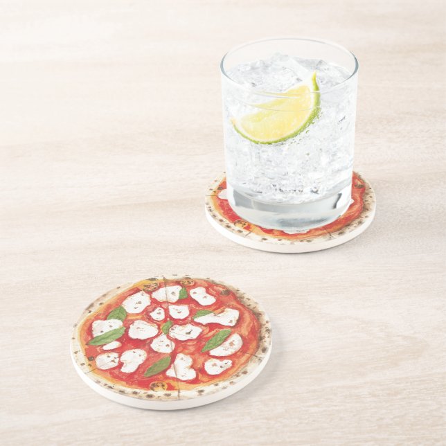 Mozzarella Pizza Coaster (Side)