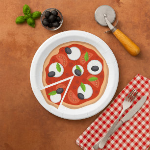 Mozzarella Pizza Paper Plate