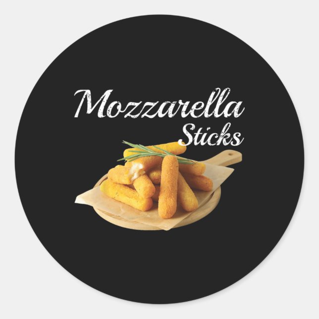 Mozzarella Sticks 90's Mozzarella Stick Bread Funn Classic Round Sticker (Front)
