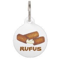 Mozzarella Sticks Cheese Junk Food Pet Tag