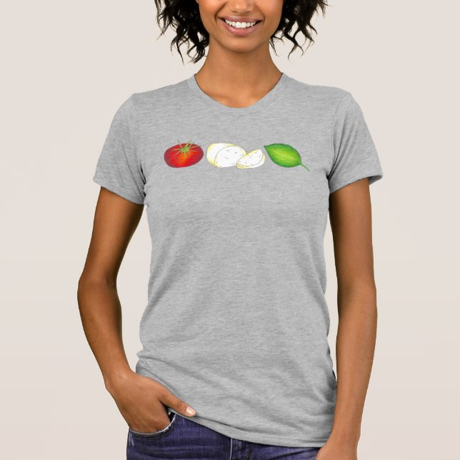 Mozzarella Tomato Basil Italy Italian Food Caprese T-Shirt (Front)