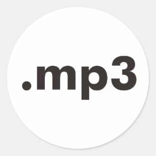 mp3 products & designs! classic round sticker