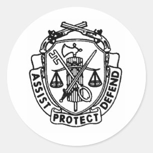 mp crest classic round sticker