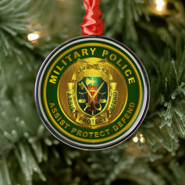 MP Military Police Christmas Metal Ornament (Tree)