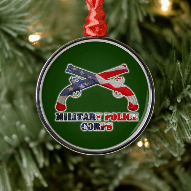 MP Miltiary Police Christmas  Metal Ornament (Tree)