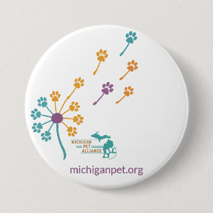 MPA Dandelion Paw Print Button