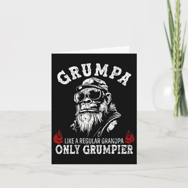 Mpa Like A Regular Grandpa Only Mer Monkey (on Bac Card (Front)