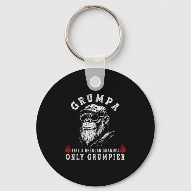 Mpa Like A Regular Grandpa Only Mer Monkey (on Bac Key Ring (Front)