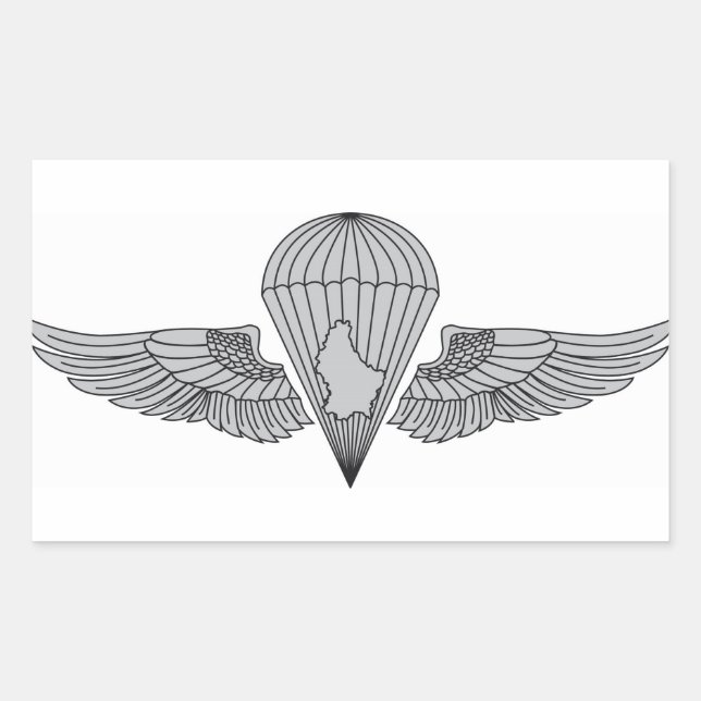 MPAA Senior Static Line Parachutist Rectangular Sticker (Front)