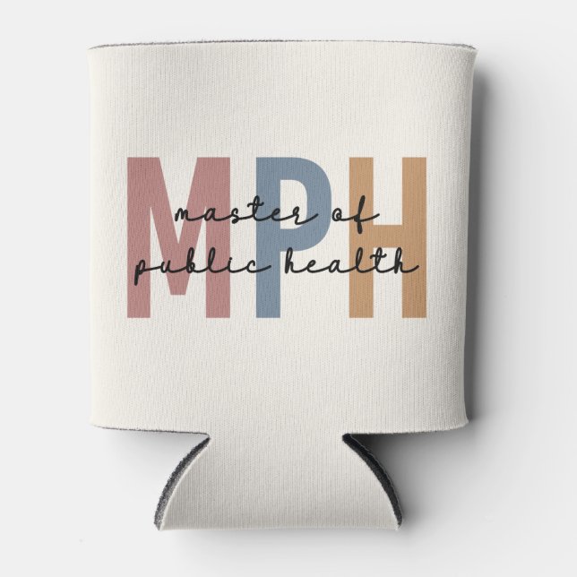 MPH Master of Public Health Graduation Can Cooler (Front)