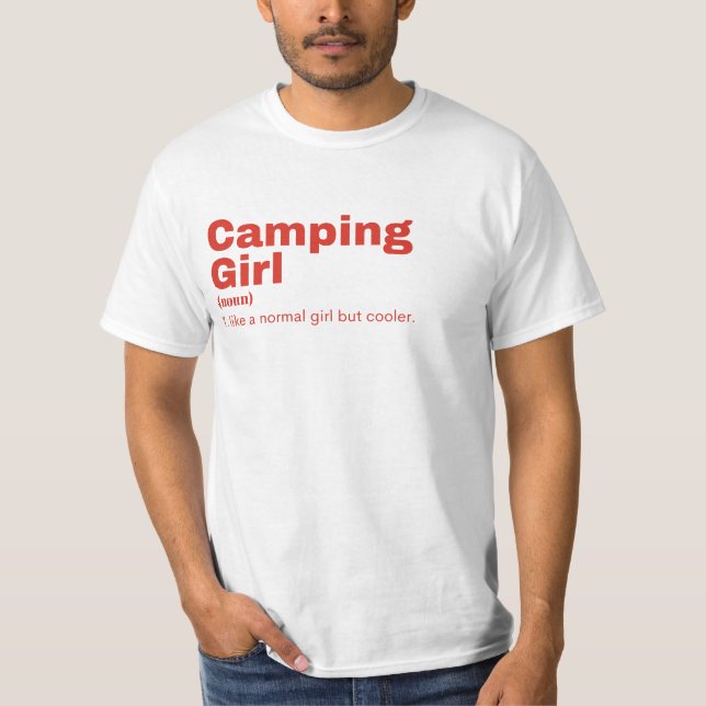 mping Girl - Camping T-Shirt (Front)