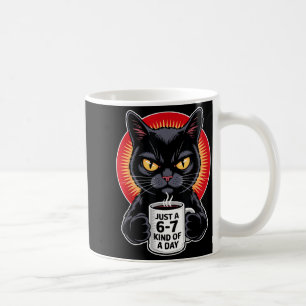 Mpy 6 7 Meme Cat Funny Gen Alpha Six Seven Cat Lov Coffee Mug