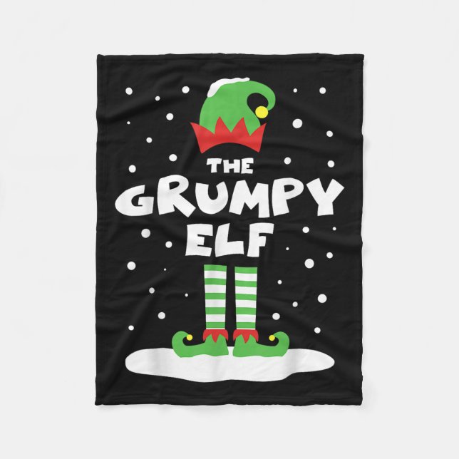 Mpy Elf Matching Group Family Holiday Xmas Costume Fleece Blanket (Front)