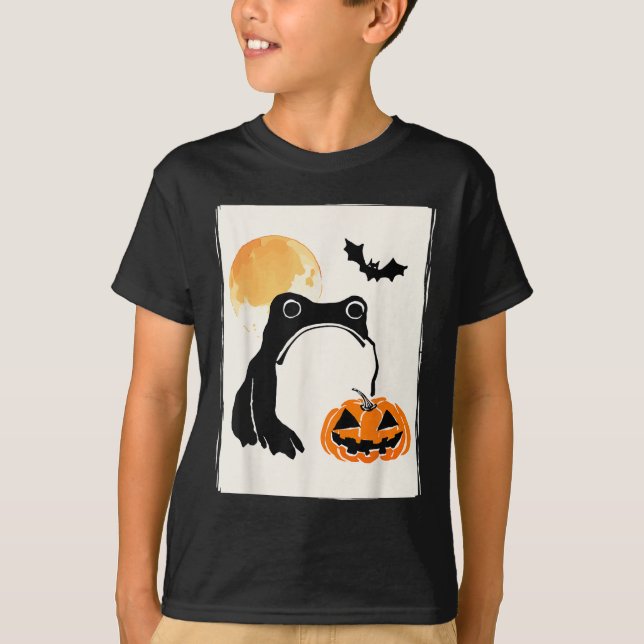 Mpy Frog Japanese Art Men Women Kids Funny Hallowe T-Shirt (Front)