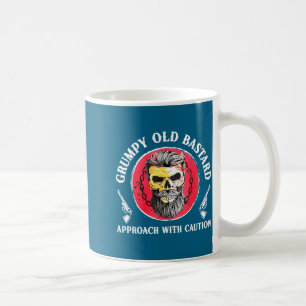 Mpy Old Approach With Caution Beard Skull Barber Coffee Mug