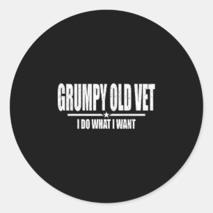 Mpy Old Vet Classic Round Sticker