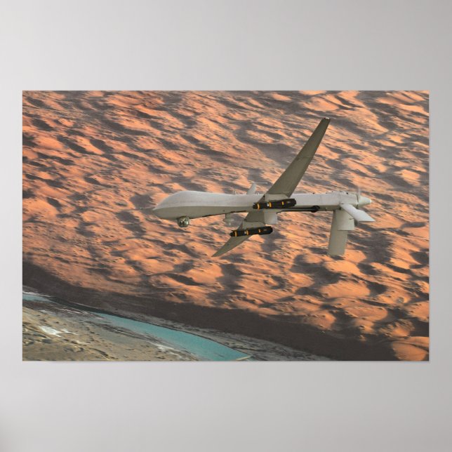 MQ-1 Predator unmanned aircraft drone Poster (Front)
