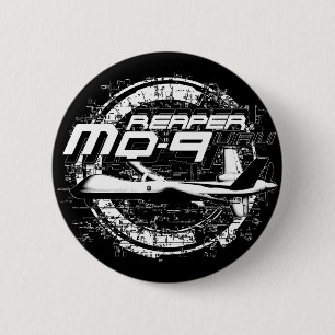 MQ-9 Reaper 6 Cm Round Badge