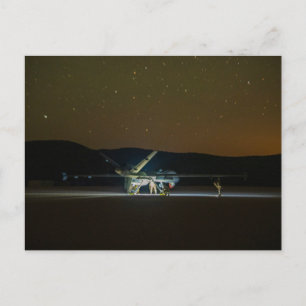 MQ-9 Reaper at Night Postcard