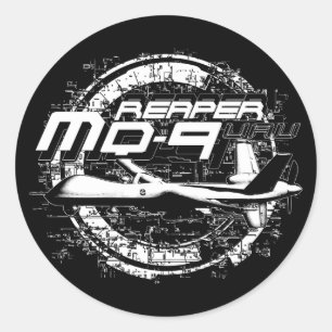 MQ-9 Reaper Classic Round Sticker