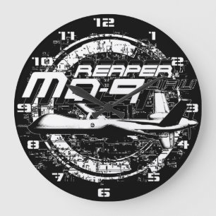 MQ-9 Reaper Large Clock