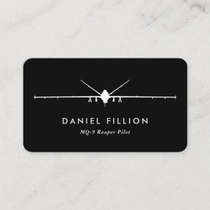 MQ-9 Reaper Pilot with Squadron Patch Business Card