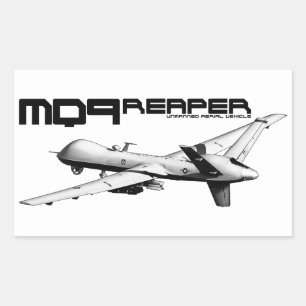 MQ-9 Reaper Rectangle Stickers
