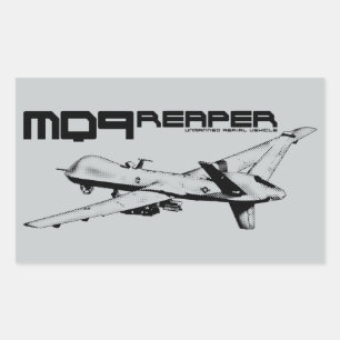 MQ-9 Reaper Rectangle Stickers
