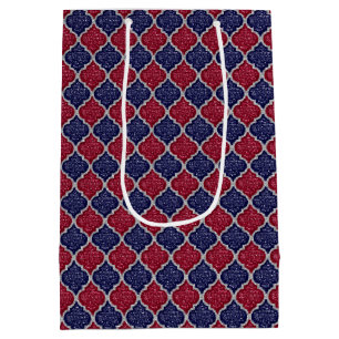 MQF Sequins-Blue-Raspberry-Silver-GIFT BAG M