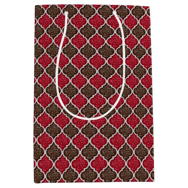 MQF Sequins-Chocolate-Cherry-GIFT BAG M (Front)