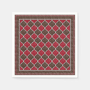 MQF Sequins-Chocolate-Cherry-PAPER NAPKINS