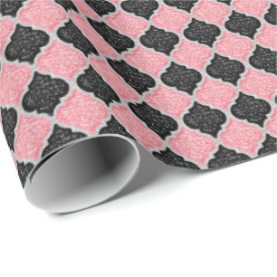 MQF Sequins-DUSTY PINK-BLACK-WHITE-GIFT WRAP Wrapping Paper