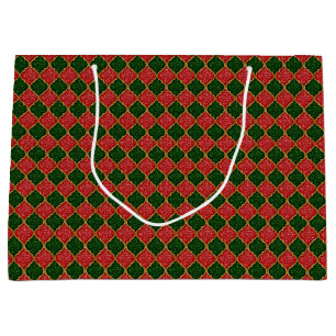 MQF Sequins-Red-Dark Green-Gold-GIFT BAG L
