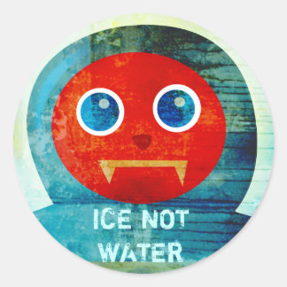 Mr. Abominable Says, "My Ice is Melting Up Here!" Classic Round Sticker