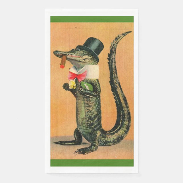 Mr. Alligator Guest Towels Napkin (Front)