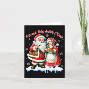Mr &amp; Mrs Santa Claus Christmas Matching Couple Card