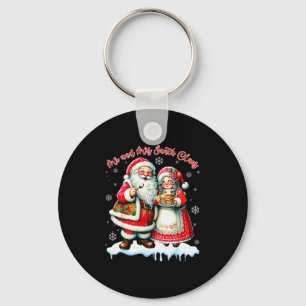 Mr & Mrs Santa Claus Christmas Matching Couple Key Ring