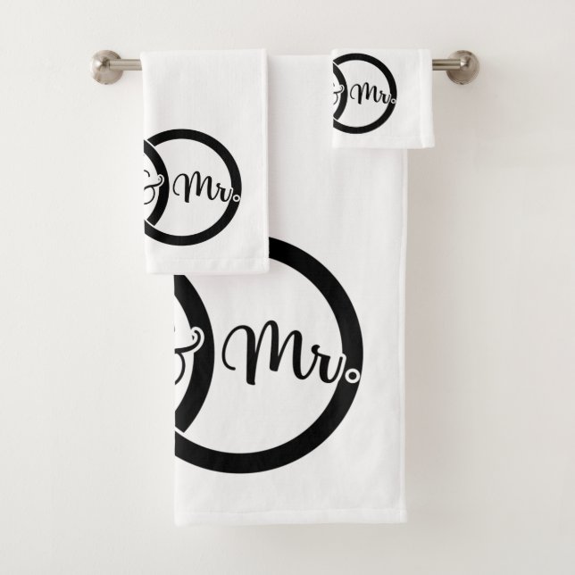 Mr. and Mr. Bath Towel Set - Wedding Gift (Insitu)