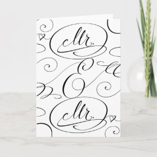 Mr and Mr Gay Couple Wedding Congratulations Card