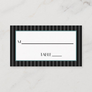 Mr and Mr. Pin Striped Place Card