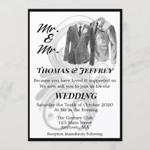 Mr and Mr Wedding Invitation