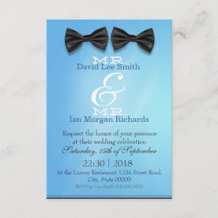 Mr and Mr with bows Invitation