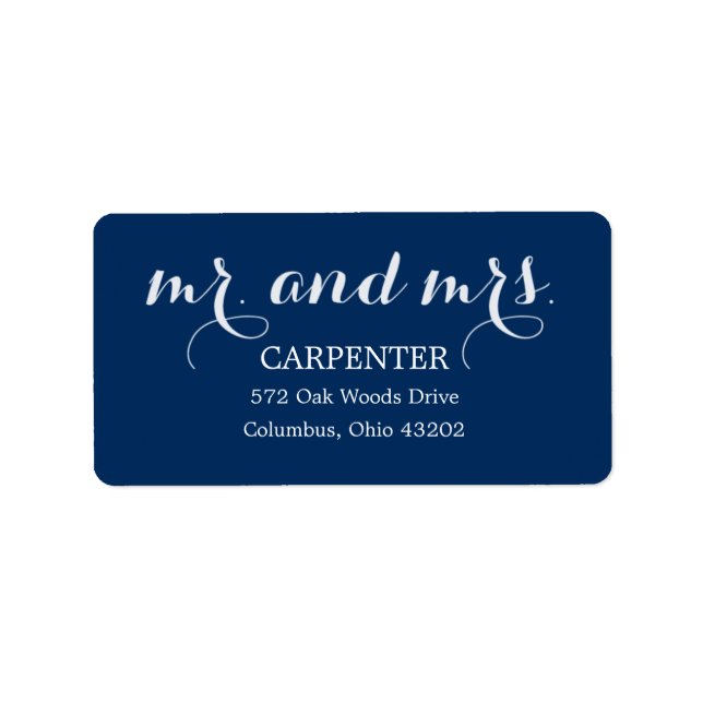 Mr. and Mrs. Address Labels (Front)