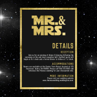 Mr and Mrs Black Gold Sci Fi Theme