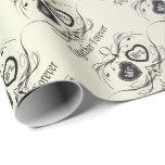 Mr and Mrs Black Print On White | Wedding Wrapping Paper<br><div class="desc">Mr and Mrs wedding paper. Together Forever. A great way to wrap their wedding gift. ⭐This Product is 100% Customisable. Graphics and / or text can be added, deleted, moved, resized, changed around, rotated, etc... 99% of my designs in my store are done in layers. This makes it easy for...</div>