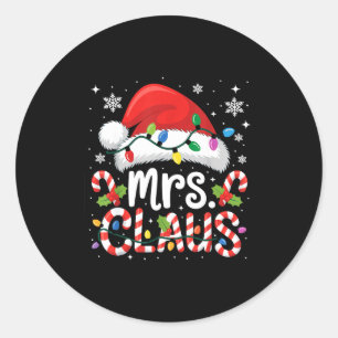 Mr And Mrs Claus Couples Matching Christmas Classic Round Sticker